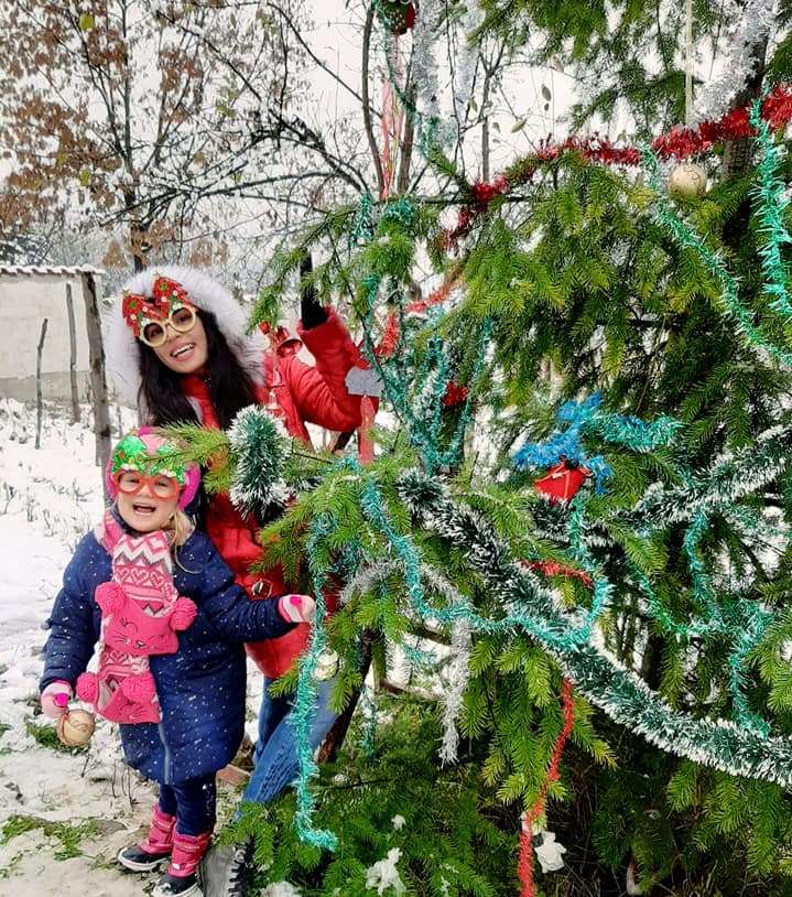 Вижте как и с кого Цвети Радойчева украси жива елха в дома си ВИДЕО